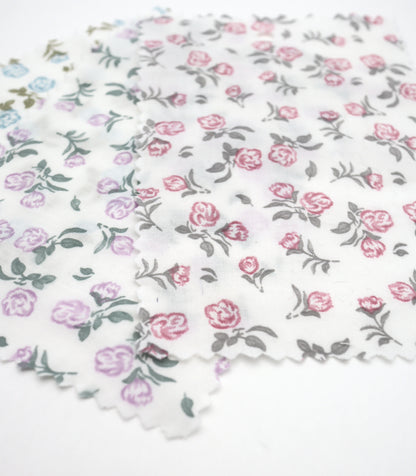 【25SS-256】ローズプリント綿ローン　/0.5ｙあたり = ～625円