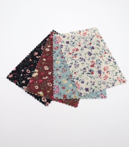 【25SS-126】小花柄プリントコーデュロイ　/0.5ｙあたり=～980円