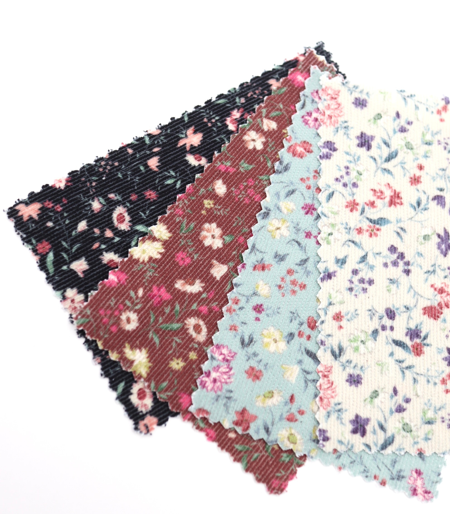 【25SS-126】小花柄プリントコーデュロイ　/0.5ｙあたり=～980円