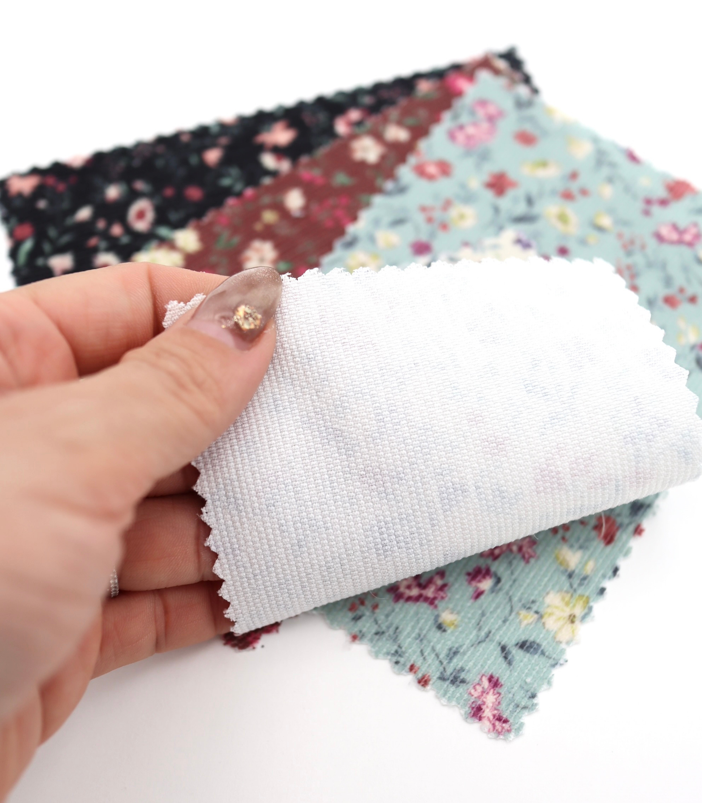 【25SS-126】小花柄プリントコーデュロイ　/0.5ｙあたり=～980円