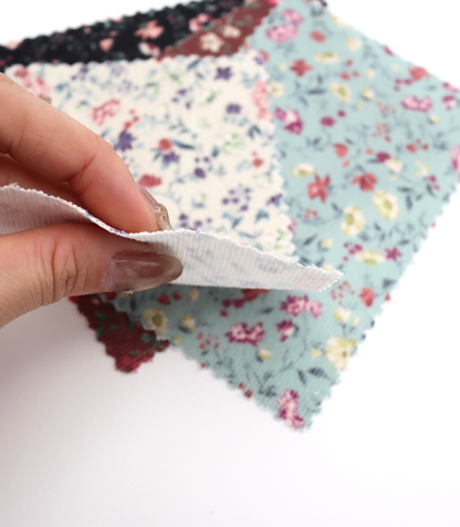 【25SS-126】小花柄プリントコーデュロイ　/0.5ｙあたり=～980円