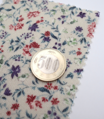 【25SS-126】小花柄プリントコーデュロイ　/0.5ｙあたり=～980円