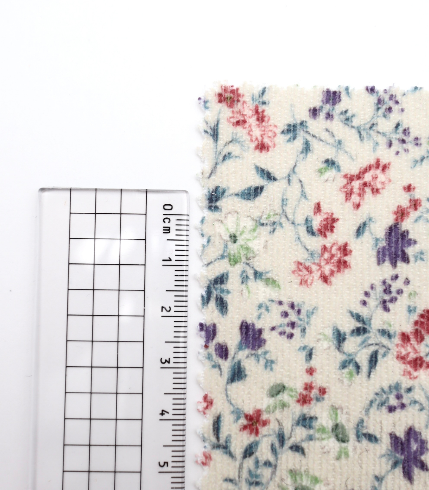 【25SS-126】小花柄プリントコーデュロイ　/0.5ｙあたり=～980円