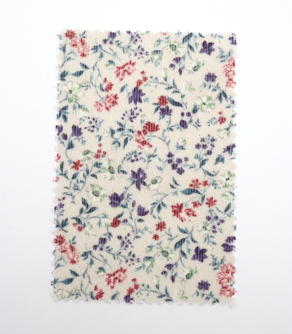 【25SS-126】小花柄プリントコーデュロイ　/0.5ｙあたり=～980円