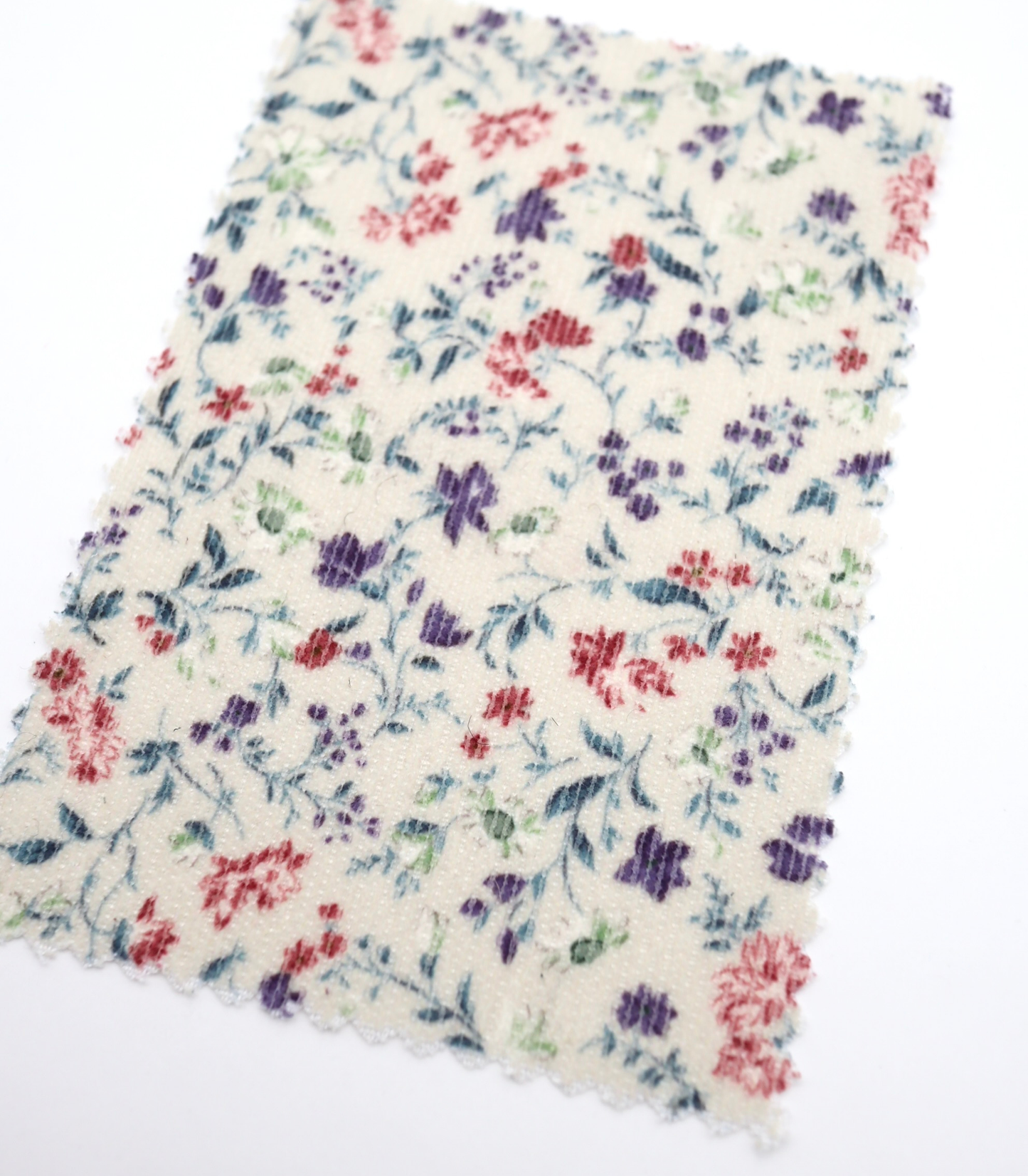 【25SS-126】小花柄プリントコーデュロイ　/0.5ｙあたり=～980円