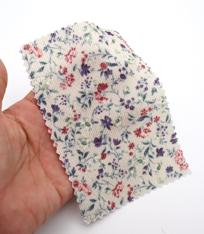 【25SS-126】小花柄プリントコーデュロイ　/0.5ｙあたり=～980円