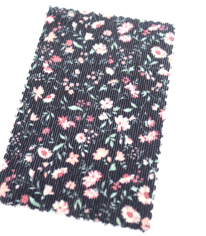 【25SS-126】小花柄プリントコーデュロイ　/0.5ｙあたり=～980円