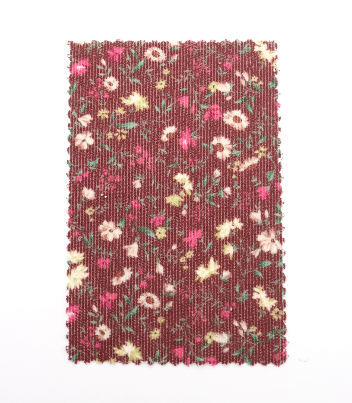 【25SS-126】小花柄プリントコーデュロイ　/0.5ｙあたり=～980円