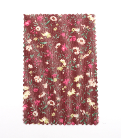 【25SS-126】小花柄プリントコーデュロイ　/0.5ｙあたり=～980円