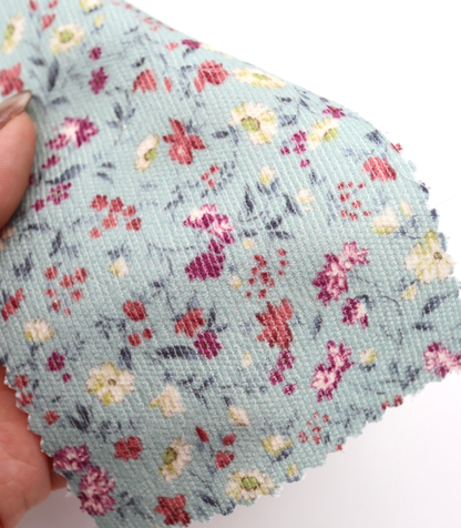 【25SS-126】小花柄プリントコーデュロイ　/0.5ｙあたり=～980円