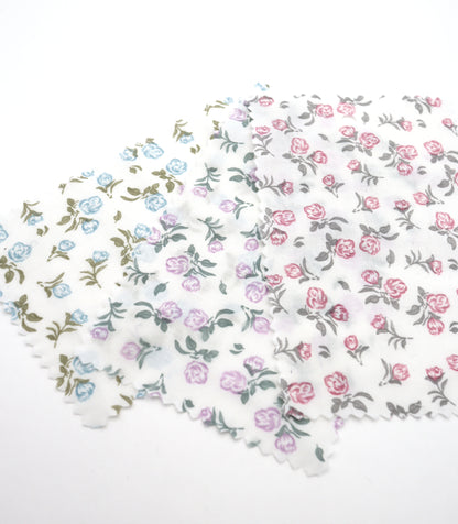 【25SS-256】ローズプリント綿ローン　/0.5ｙあたり = ～625円