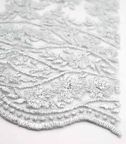 【25SS-390】スカラップチュール刺繍レース　/0.5ｙあたり=～1700円