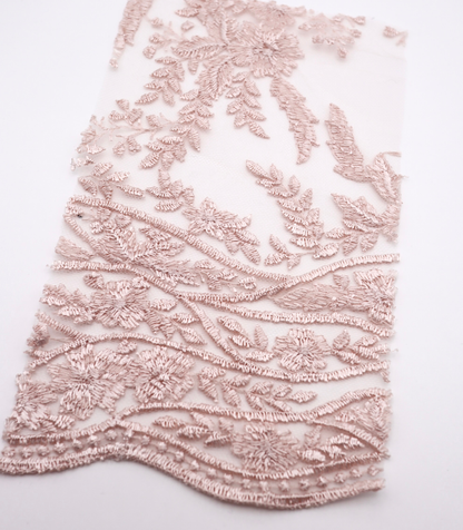 【25SS-390】スカラップチュール刺繍レース　/0.5ｙあたり=～1700円