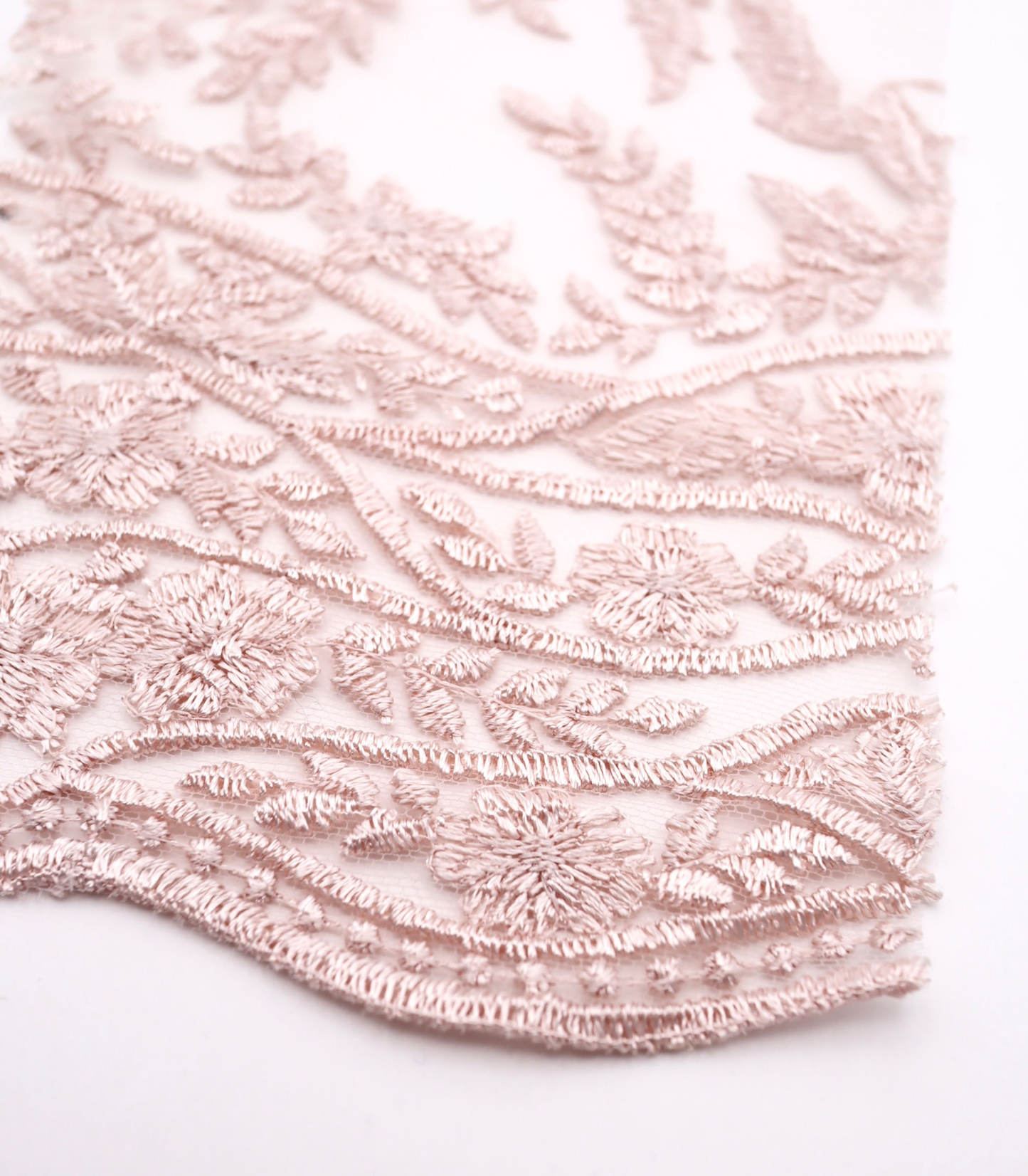 【25SS-390】スカラップチュール刺繍レース　/0.5ｙあたり=～1700円