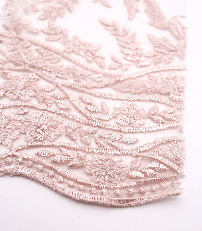 【25SS-390】スカラップチュール刺繍レース　/0.5ｙあたり=～1700円