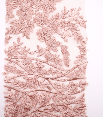 【25SS-390】スカラップチュール刺繍レース　/0.5ｙあたり=～1700円