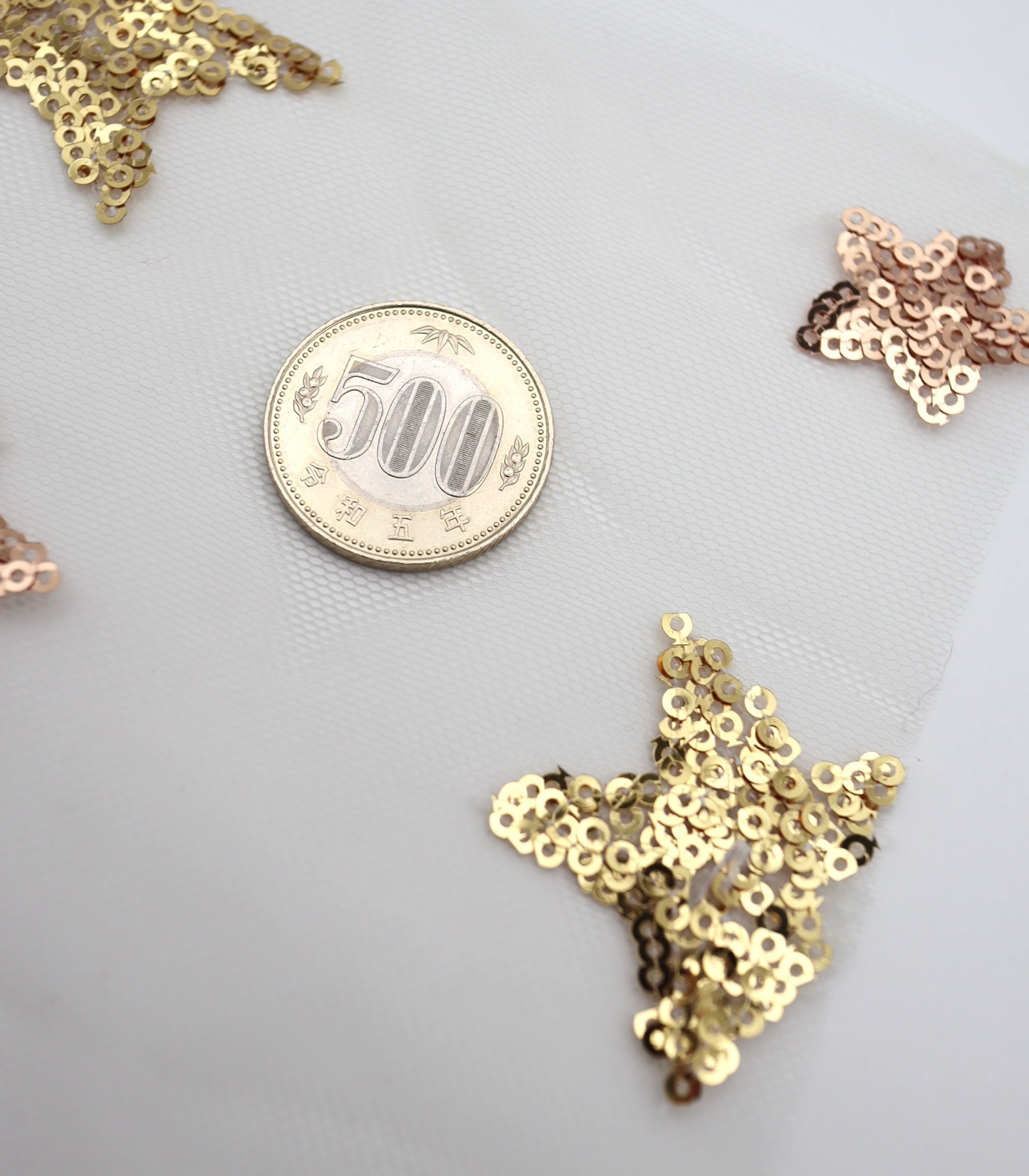 【25SS-395】星柄スパンコール刺繍チュール　/0.5ｙあたり=～1320円