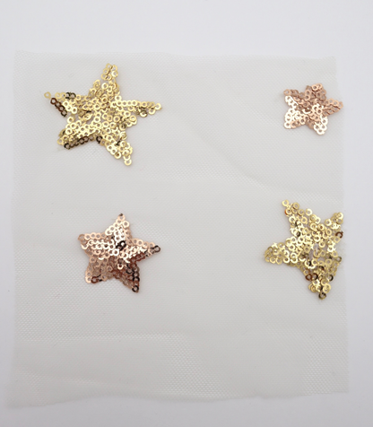 【25SS-395】星柄スパンコール刺繍チュール　/0.5ｙあたり=～1320円