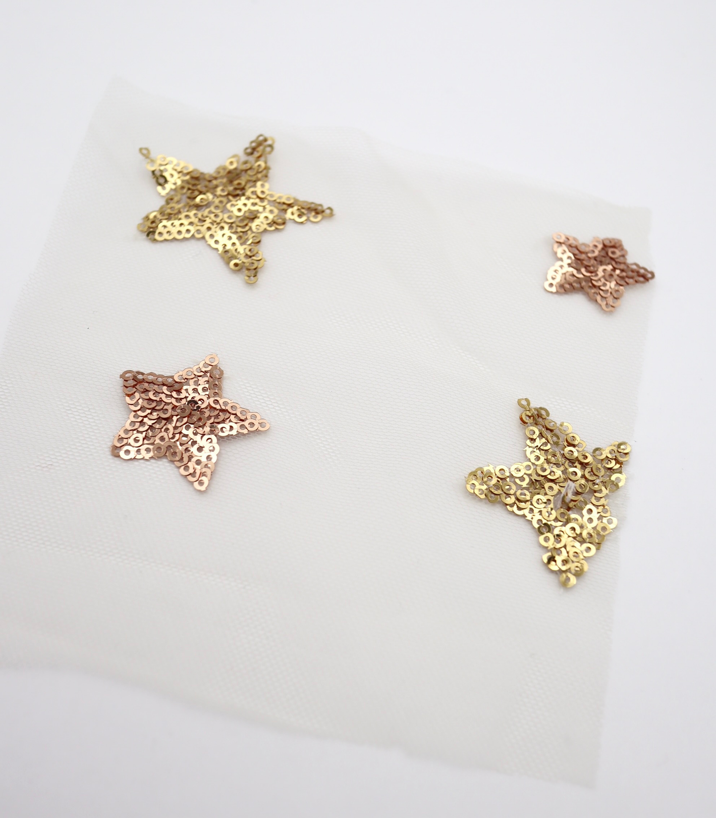 【25SS-395】星柄スパンコール刺繍チュール　/0.5ｙあたり=～1320円