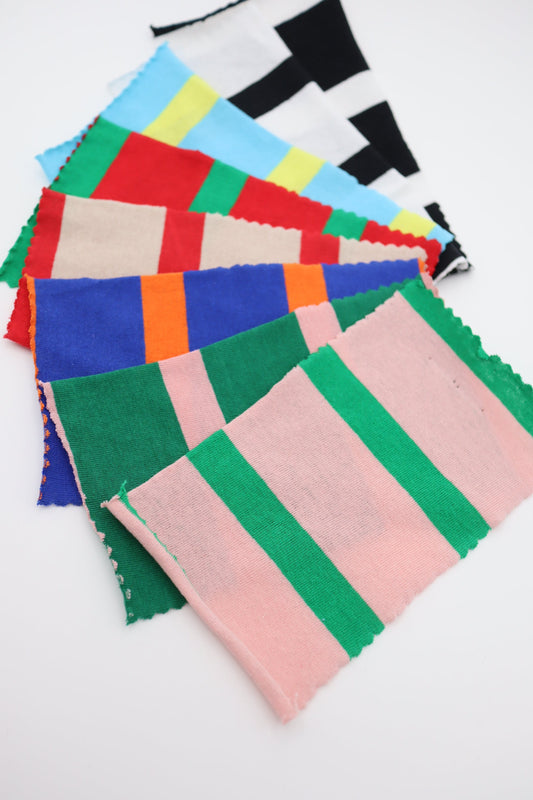 【25SS-473】カラフル太ピッチボーダー天竺ニット　/0.5ｙあたり=～800円