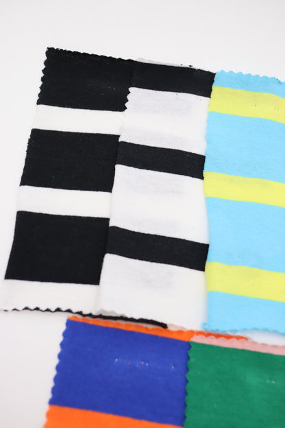 【25SS-473】カラフル太ピッチボーダー天竺ニット　/0.5ｙあたり=～800円