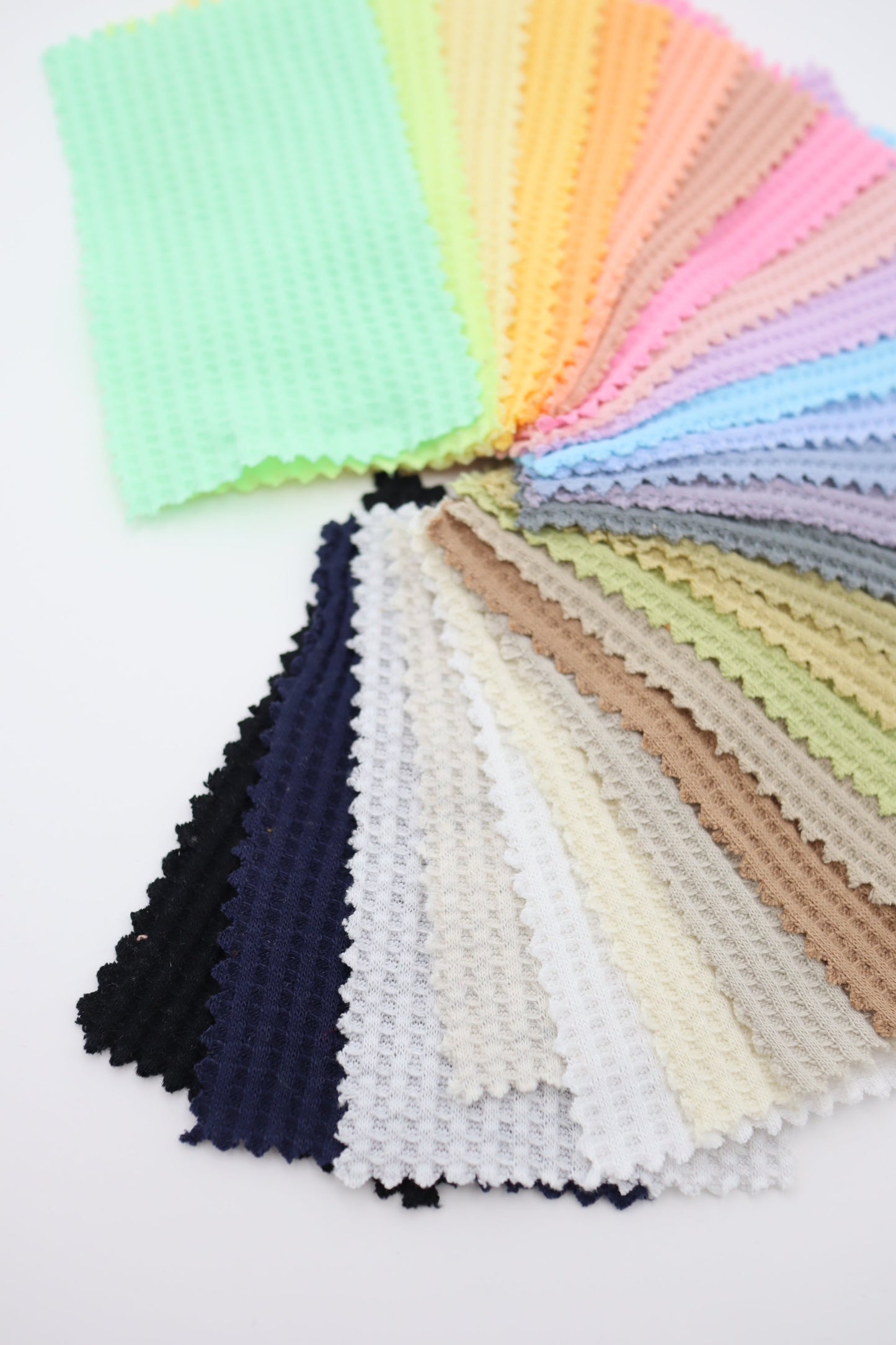 【25SS-465】カラフルカラバリ豊富！ワッフルニット　/0.5ｙあたり=～710円