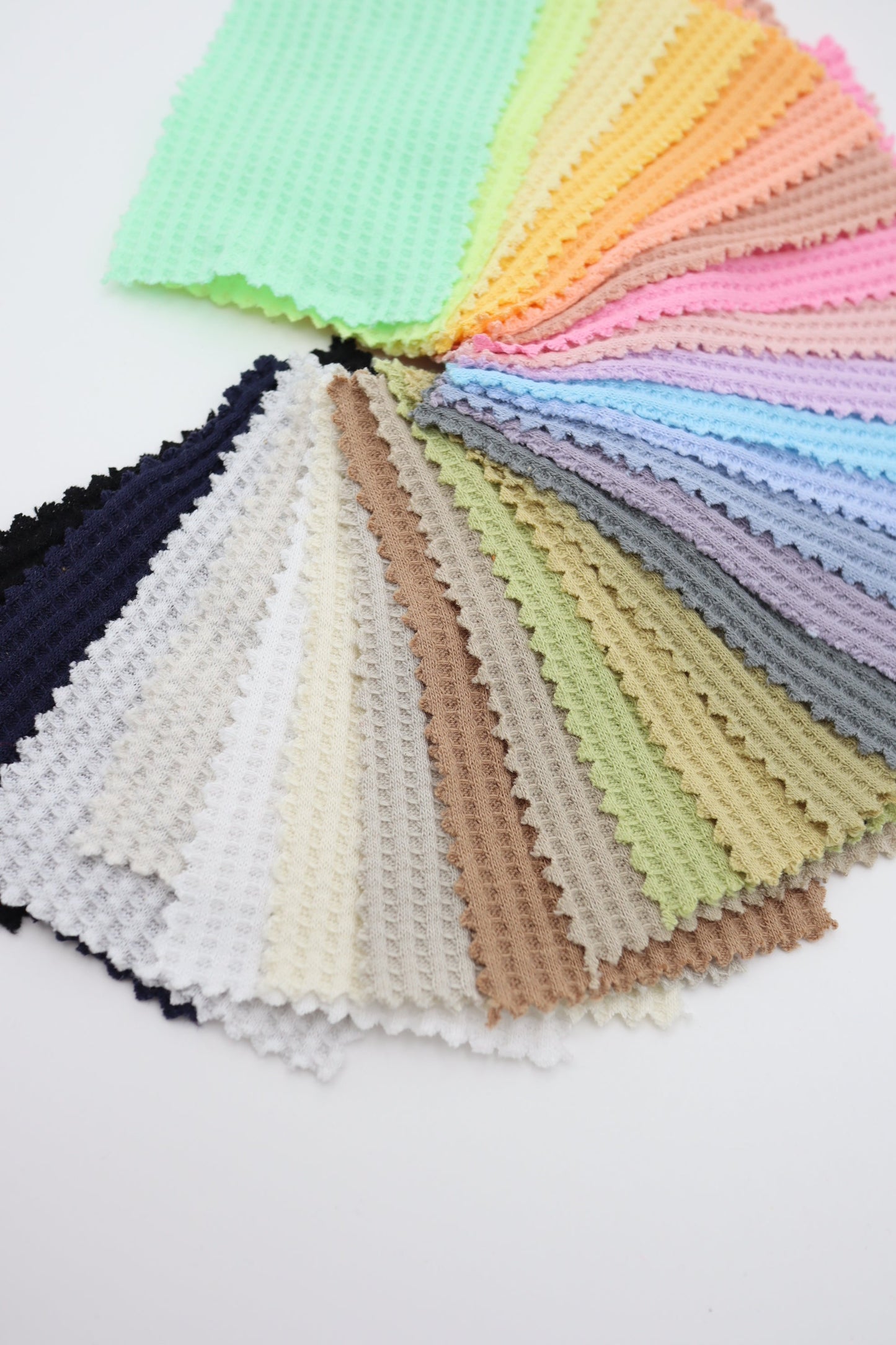 【25SS-465】カラフルカラバリ豊富！ワッフルニット　/0.5ｙあたり=～710円