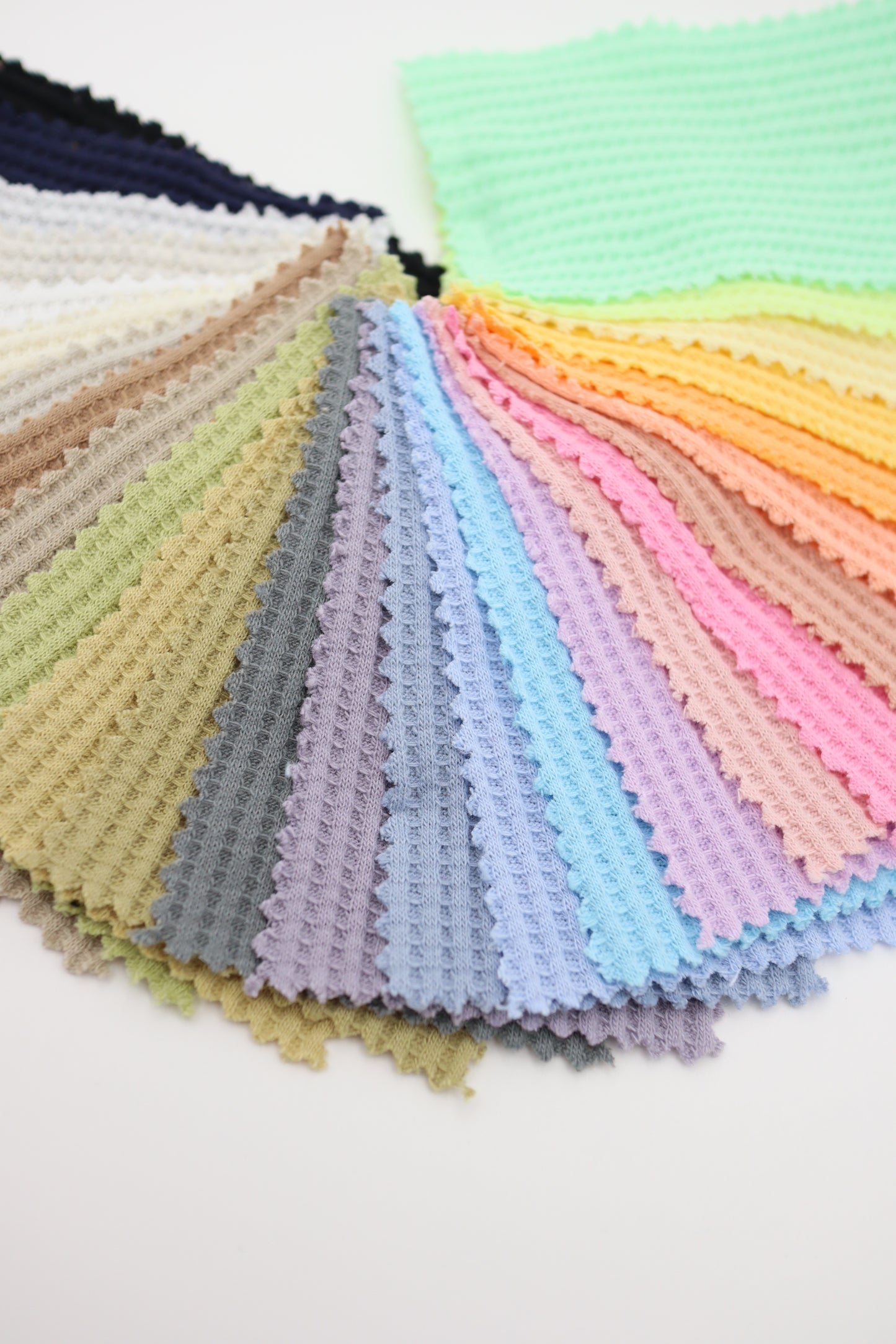 【25SS-465】カラフルカラバリ豊富！ワッフルニット　/0.5ｙあたり=～710円