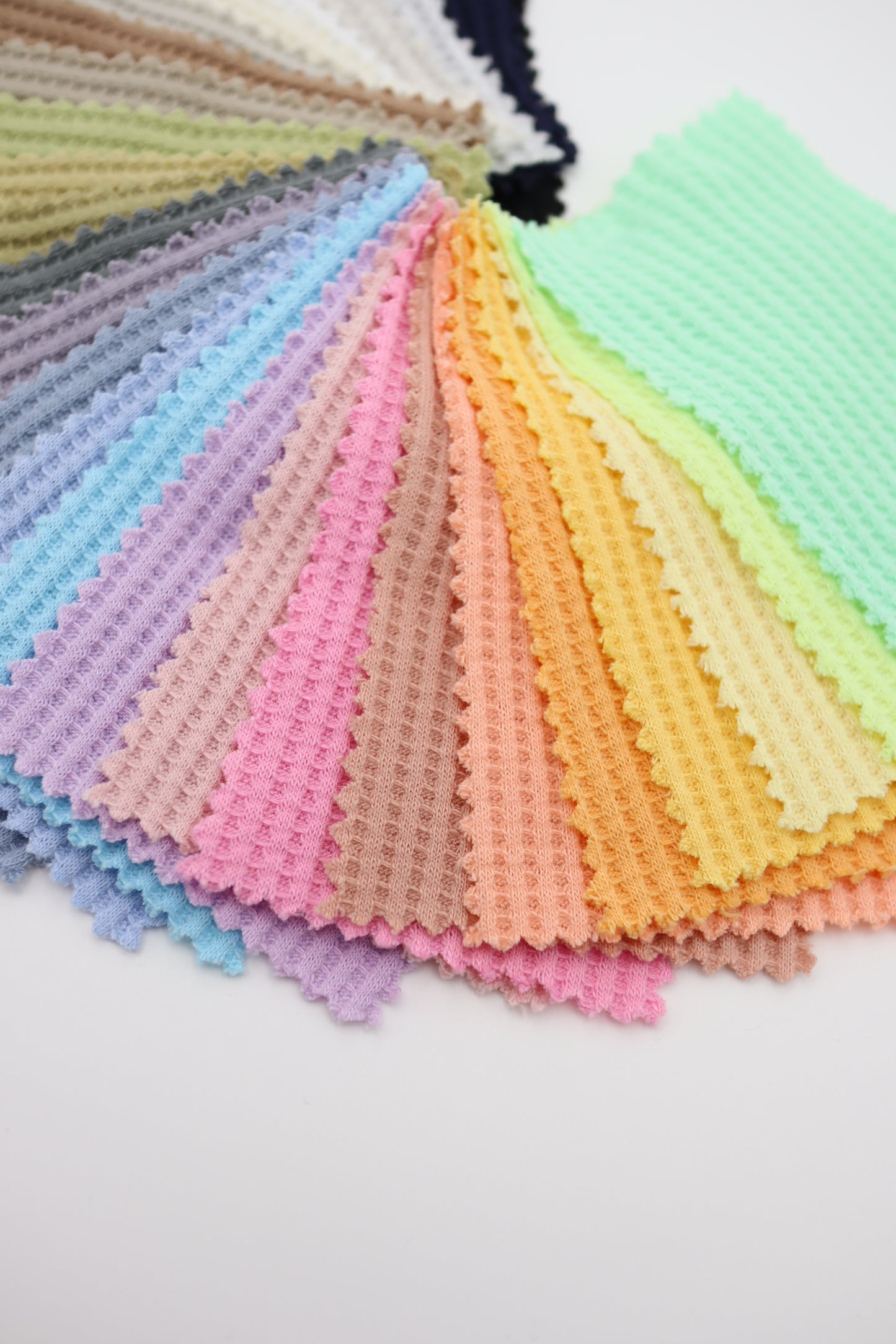 【25SS-465】カラフルカラバリ豊富！ワッフルニット　/0.5ｙあたり=～710円