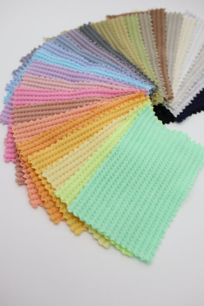 【25SS-465】カラフルカラバリ豊富！ワッフルニット　/0.5ｙあたり=～710円