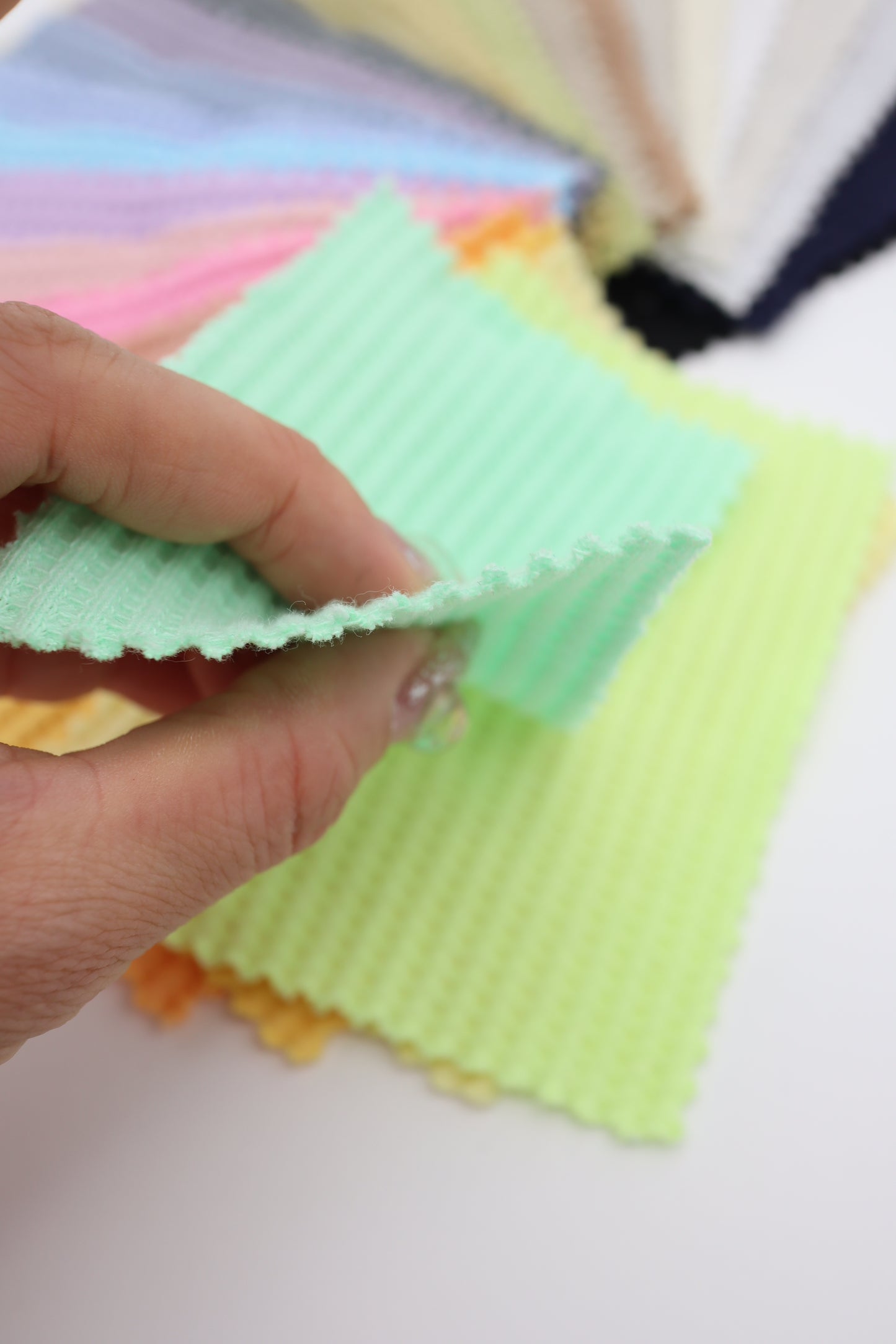 【25SS-465】カラフルカラバリ豊富！ワッフルニット　/0.5ｙあたり=～710円