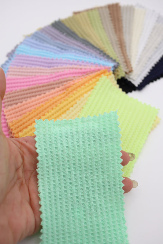 【25SS-465】カラフルカラバリ豊富！ワッフルニット　/0.5ｙあたり=～710円