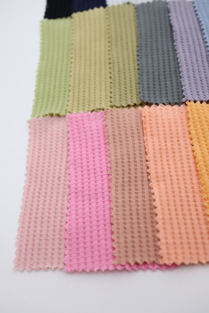 【25SS-465】カラフルカラバリ豊富！ワッフルニット　/0.5ｙあたり=～710円