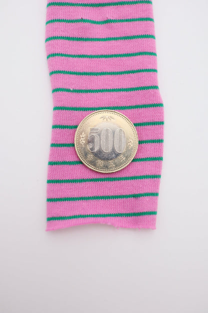 【25SS-475】カラフル細ピッチボーダー天竺ニット　/0.5ｙあたり=～860円
