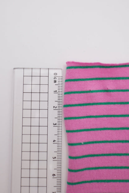 【25SS-475】カラフル細ピッチボーダー天竺ニット　/0.5ｙあたり=～860円