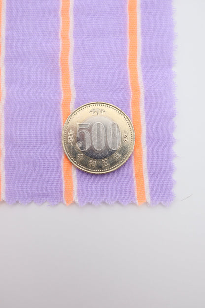 【25SS-478】カラフル太ピッチストライプWガーゼ　/0.5ｙあたり=～730円