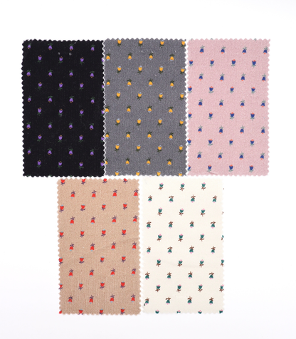 【25SS-124】小花柄プリントコーデュロイ　/0.5ｙあたり=～960円