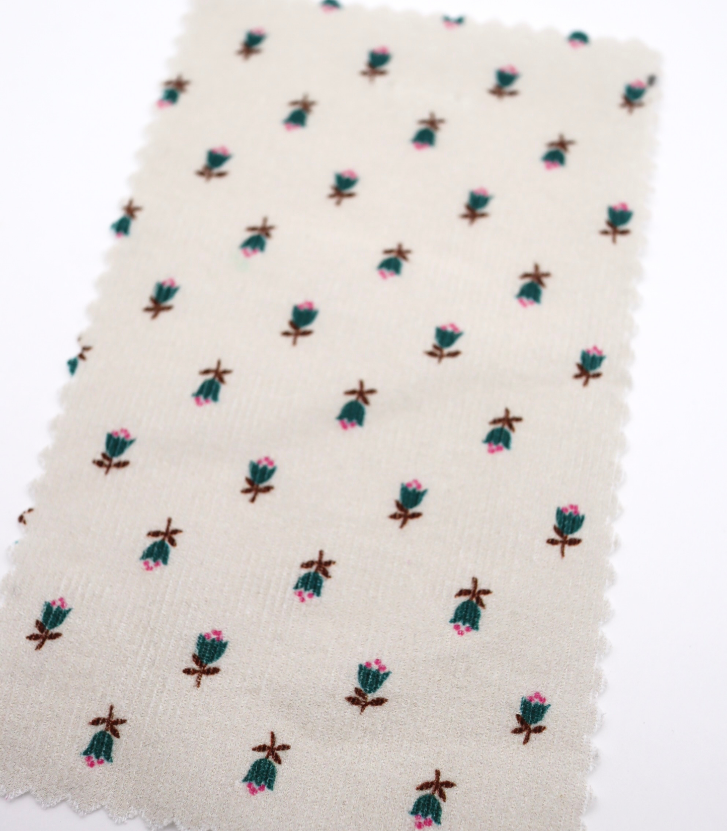 【25SS-124】小花柄プリントコーデュロイ　/0.5ｙあたり=～960円