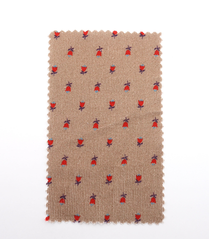 【25SS-124】小花柄プリントコーデュロイ　/0.5ｙあたり=～960円