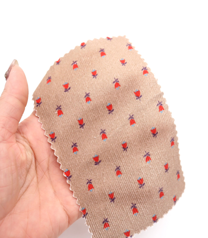 【25SS-124】小花柄プリントコーデュロイ　/0.5ｙあたり=～960円