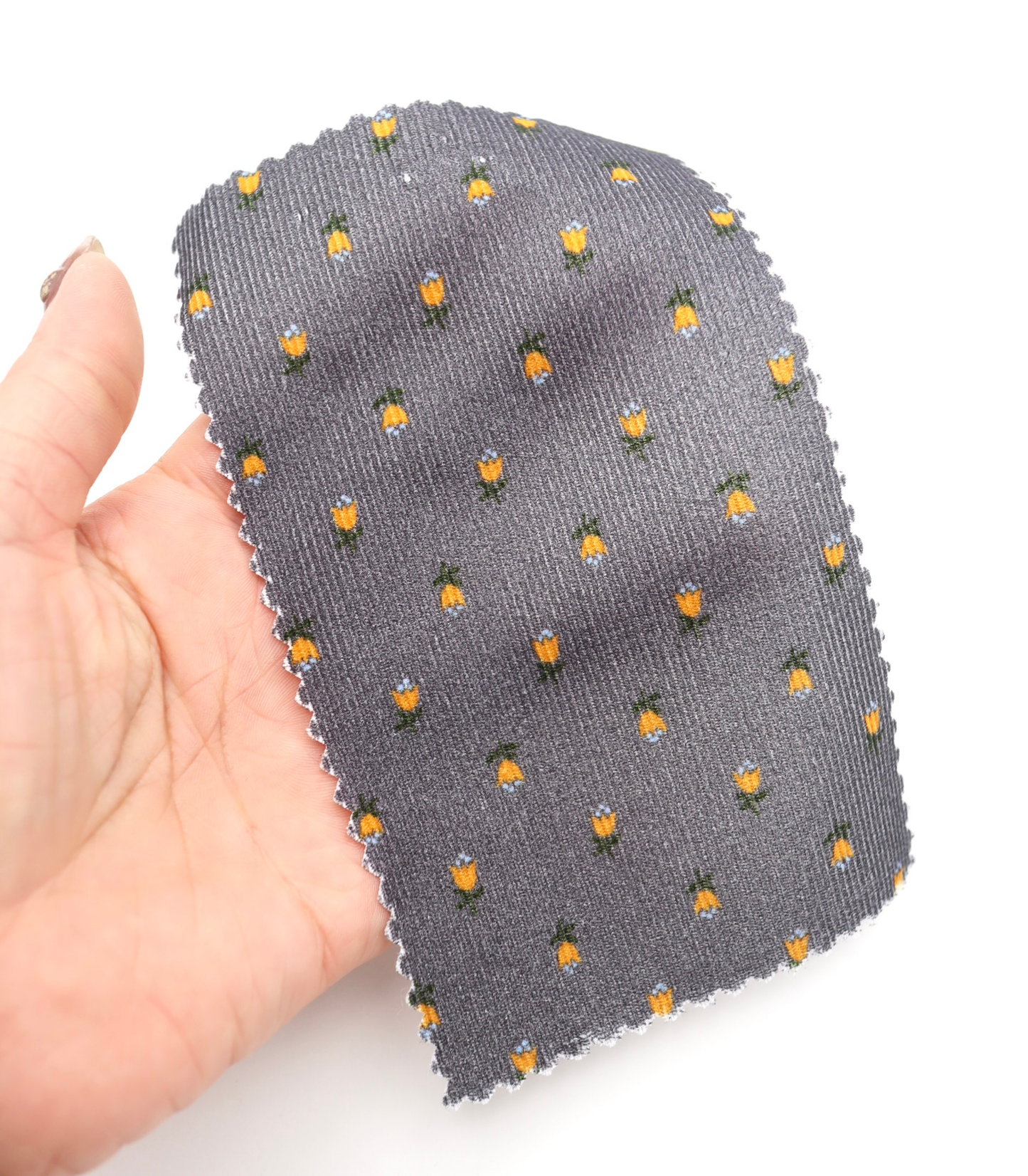 【25SS-124】小花柄プリントコーデュロイ　/0.5ｙあたり=～960円