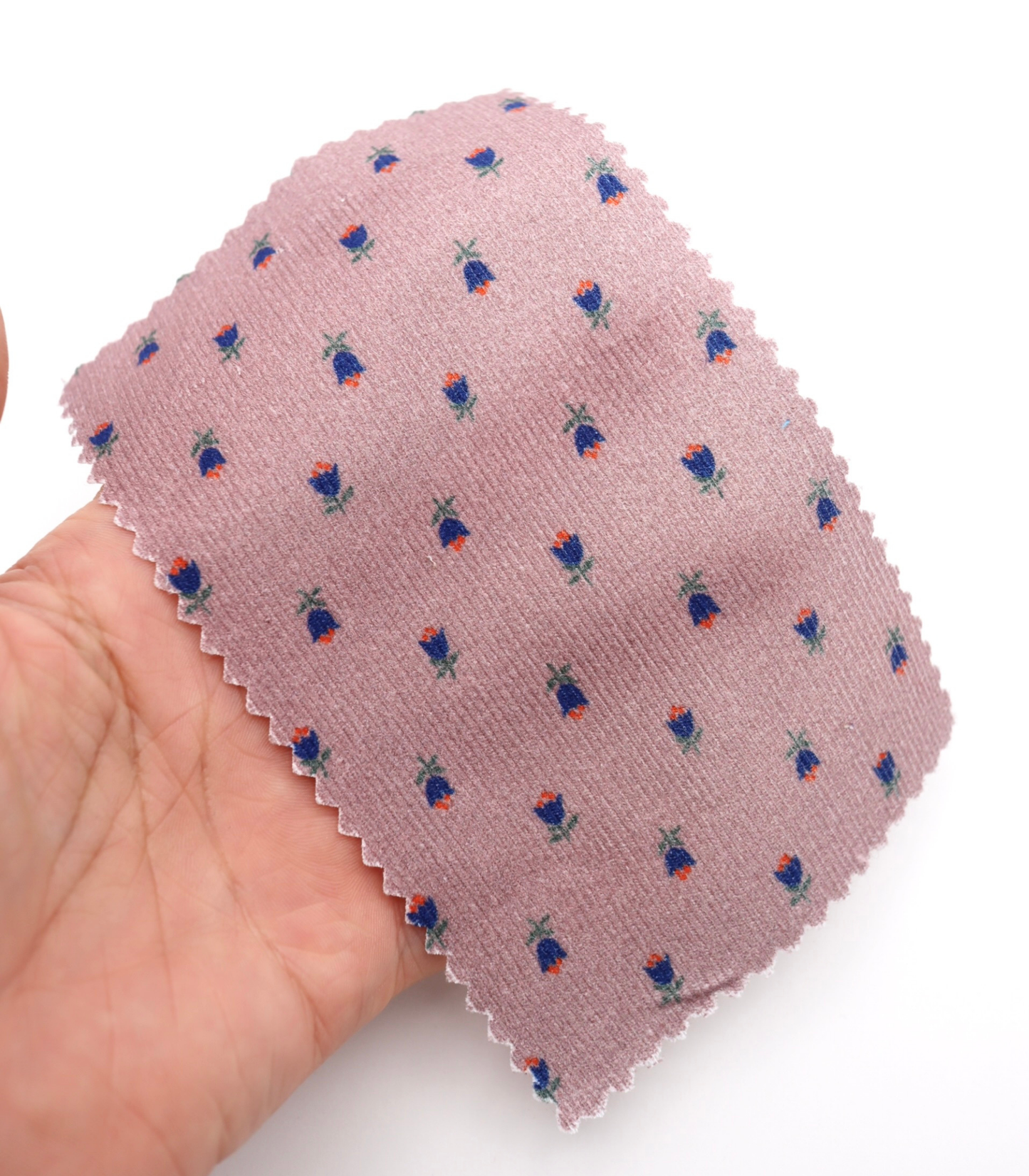 【25SS-124】小花柄プリントコーデュロイ　/0.5ｙあたり=～960円