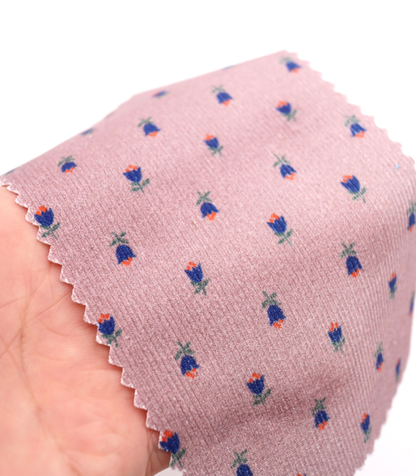 【25SS-124】小花柄プリントコーデュロイ　/0.5ｙあたり=～960円