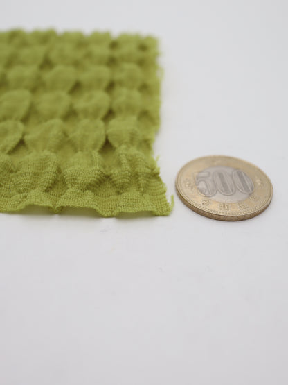 ポコポコポップコーン・凹凸シャーリングニット｜127cm幅・ポリエステル90%ポリ10%・極薄・ポップコーン素材・伸縮・肌離れ良好・速乾・表面感｜ドッグウェア・春夏トップス・タイトワンピース・レギンス向き｜26SS-188【生地仕入れ代行卸】