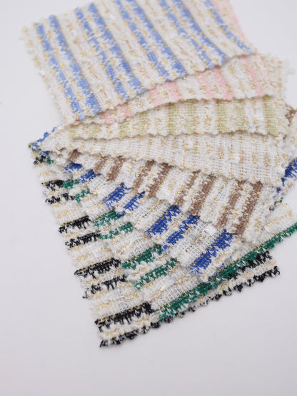 ストレッチ性あるツイード見えラメ糸入りニット生地【26SS-071】