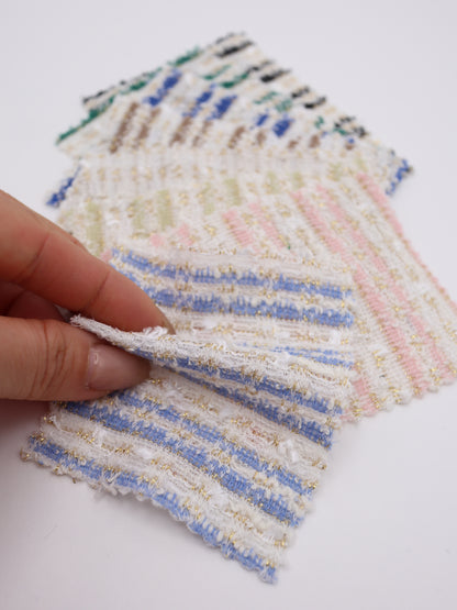 ストレッチ性あるツイード見えラメ糸入りニット生地【26SS-071】