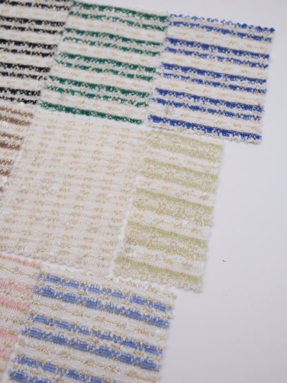 ストレッチ性あるツイード見えラメ糸入りニット生地【26SS-071】