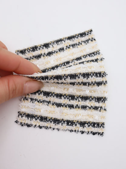 ストレッチ性あるツイード見えラメ糸入りニット生地【26SS-071】