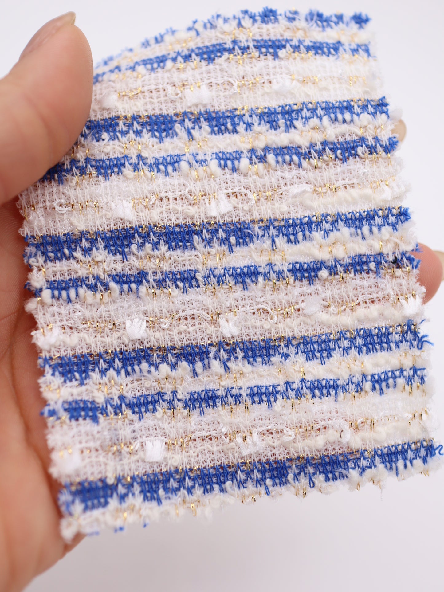 ストレッチ性あるツイード見えラメ糸入りニット生地【26SS-071】