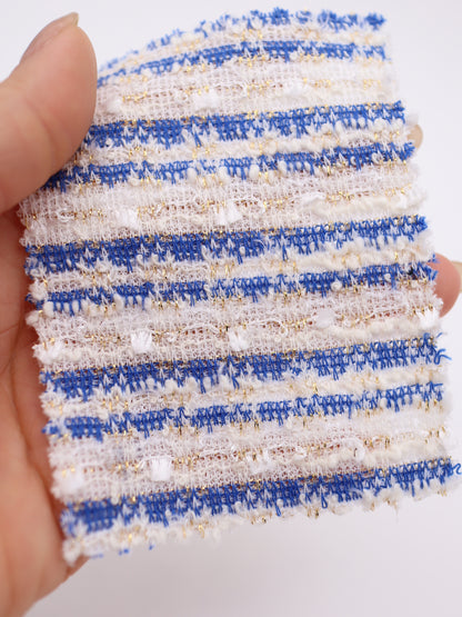 ストレッチ性あるツイード見えラメ糸入りニット生地【26SS-071】